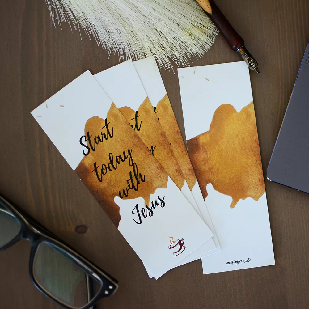 Lesezeichen - Start today with Jesus (1)