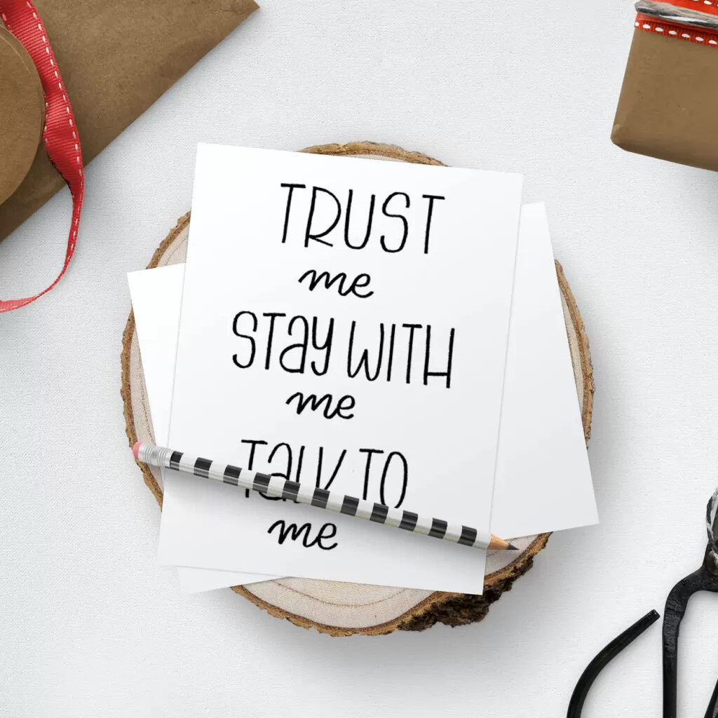 Postkarte - Marie - Trust, Stay, Talk (1)