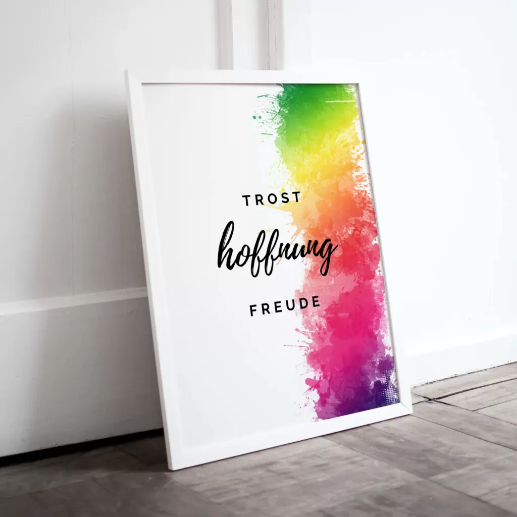 Poster - Trost, Hoffnung, Freude