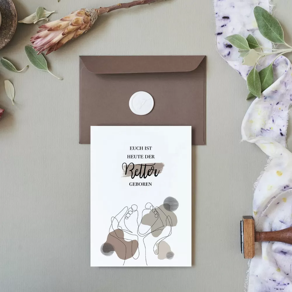 Postkarte - Retter geboren (5)