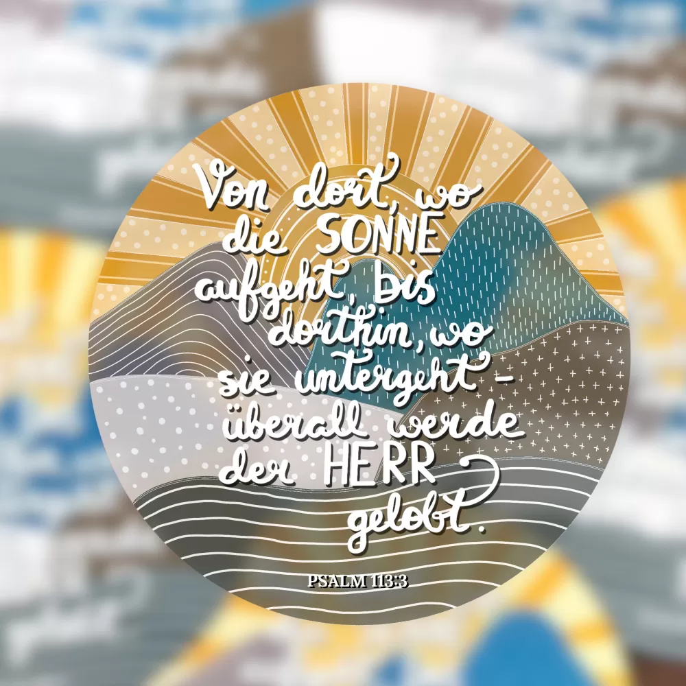 Sticker - Psalm 113, 3 (1)