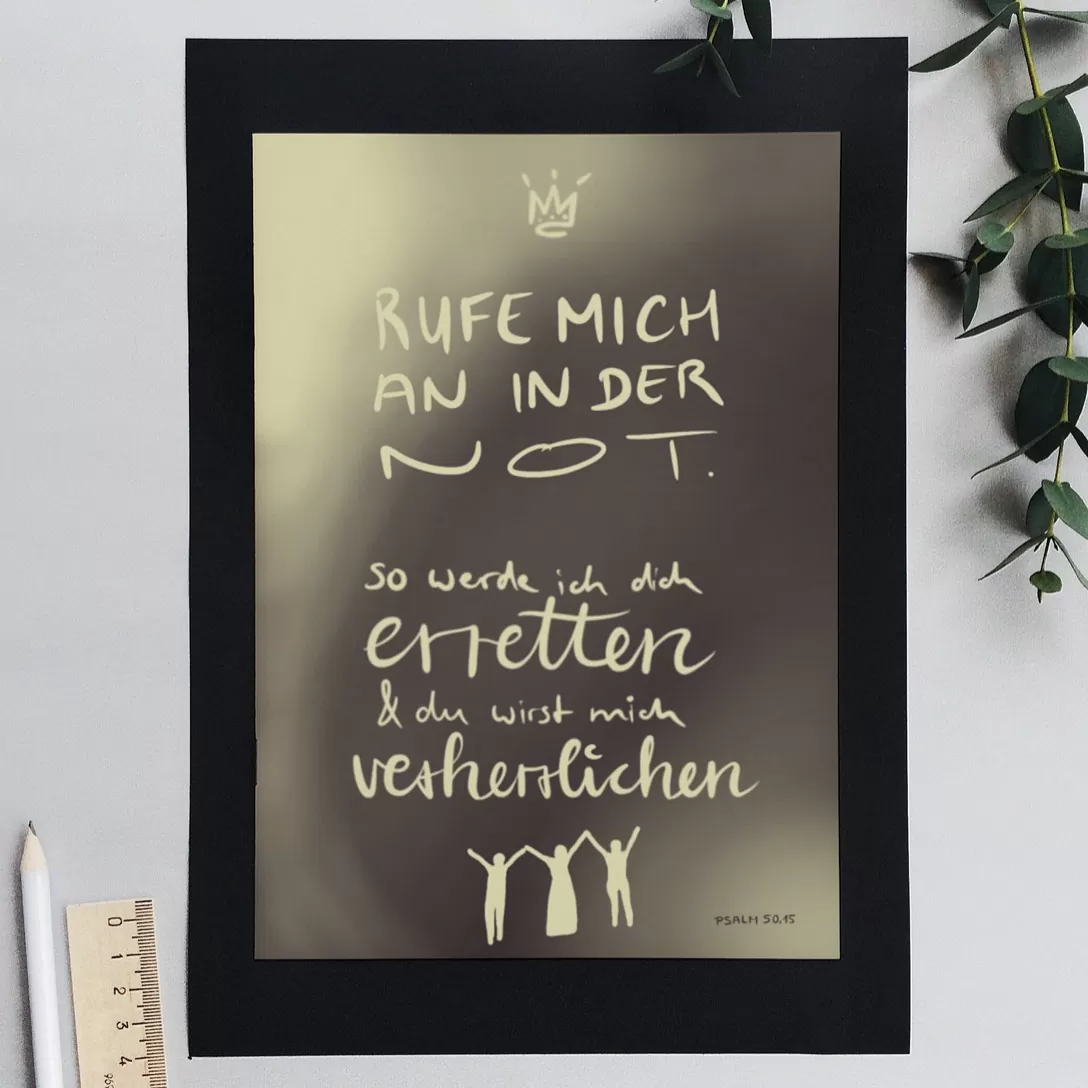 Postkarte - Psalm 50, 15 (2)