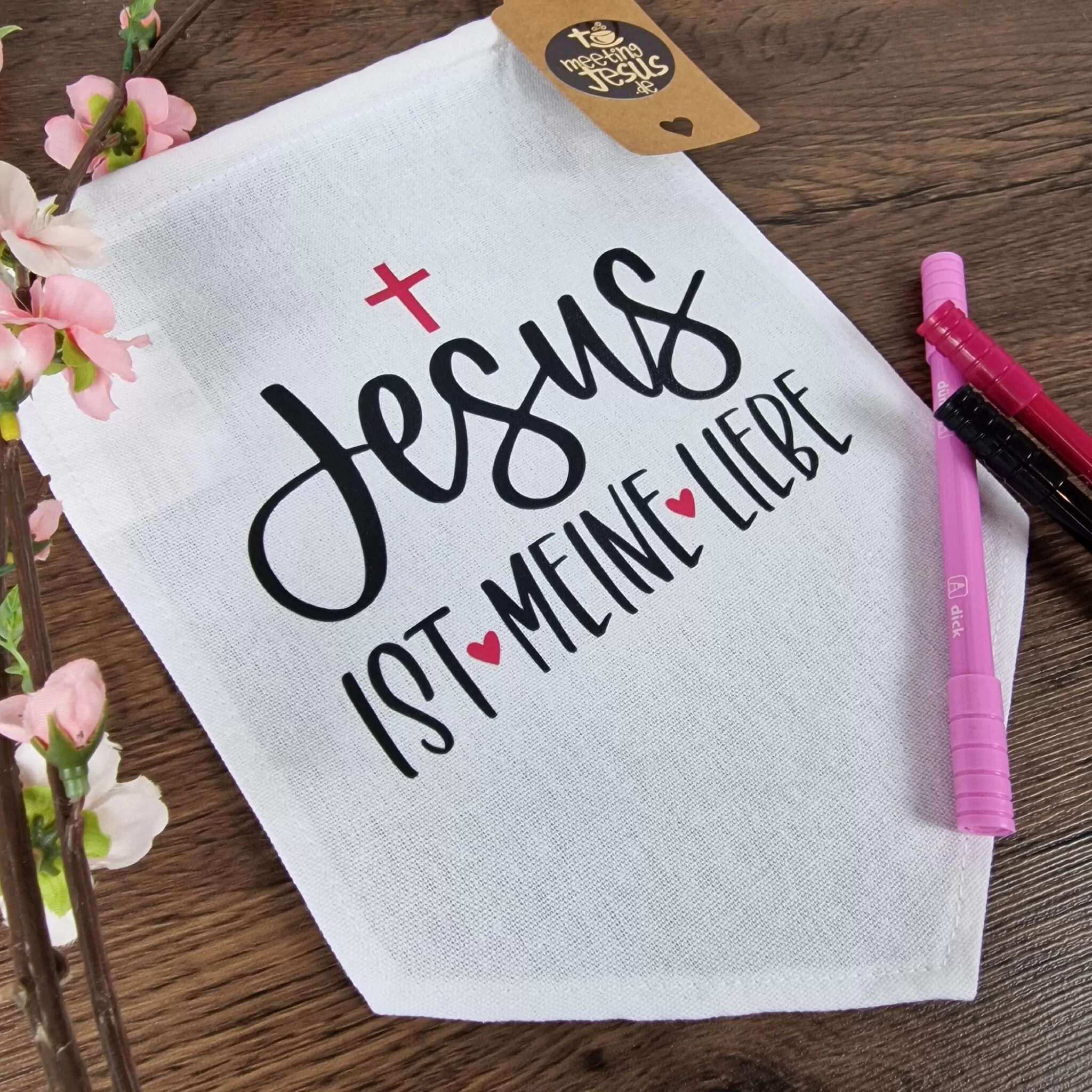 Stoffwimpel - Jesus ist meine Liebe (2)