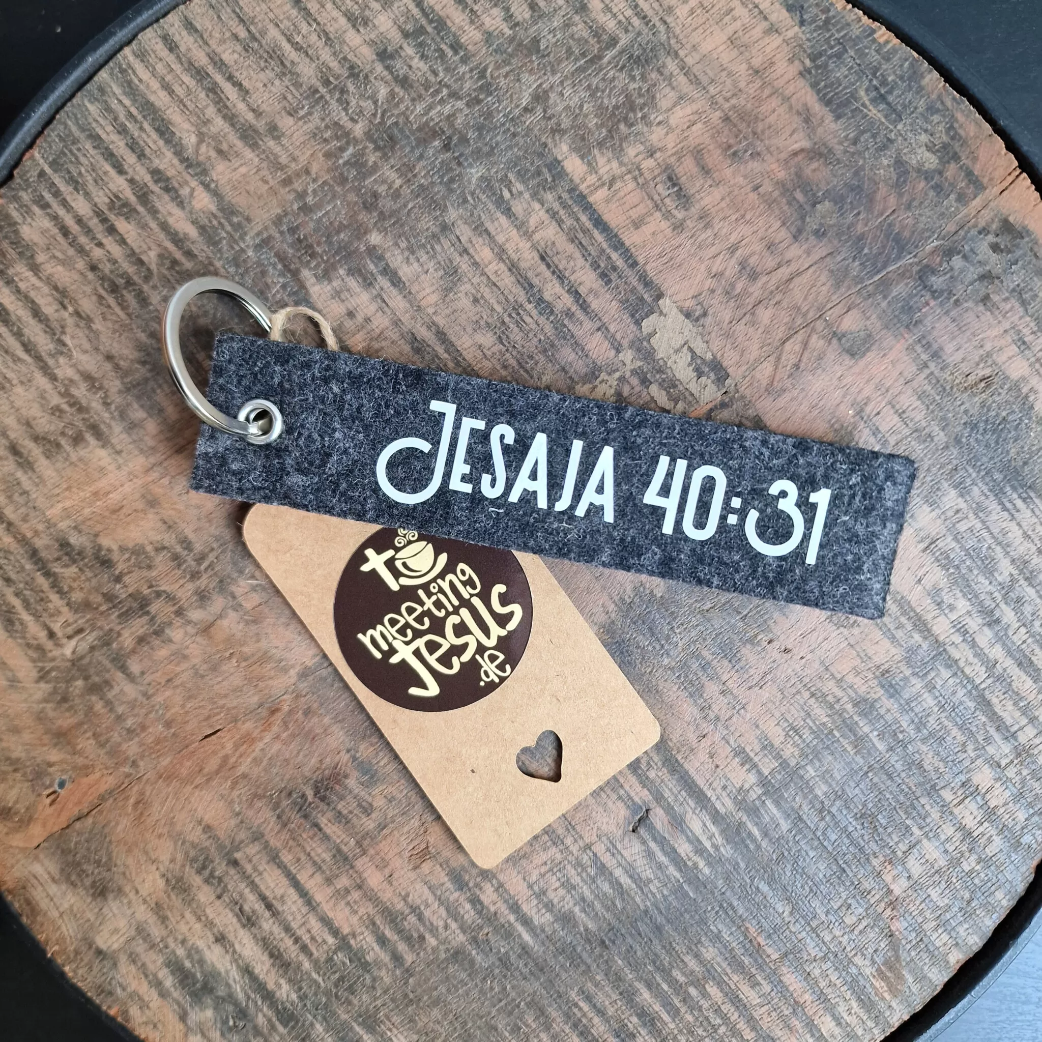 Schlüsselanhänger - Filz - Jesaja 40, 31 3